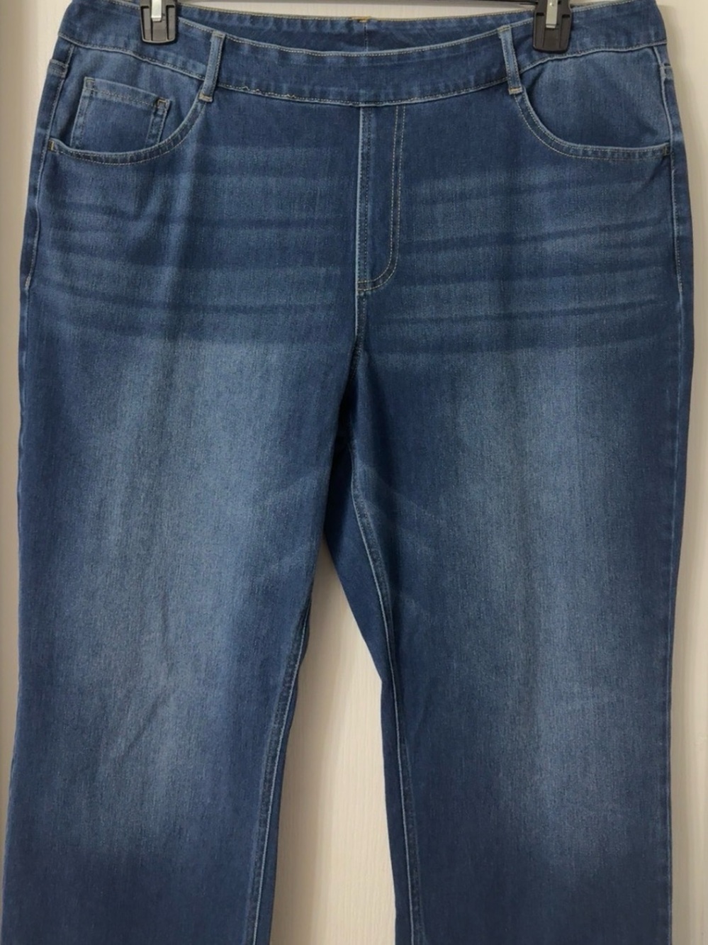 Halara Flex High Waisted Pockets Straight Leg Washed Casual Plus Size Jeans 1X - Picture 2 of 8